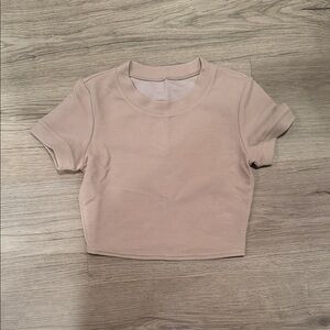 ALO Yoga Light Beige Crop Top